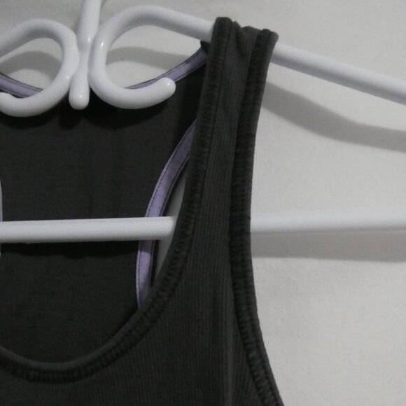 FOREVER 21 | small | Dark Grey Ribbed Sleeveless Tank Top - Picture 5 of 16